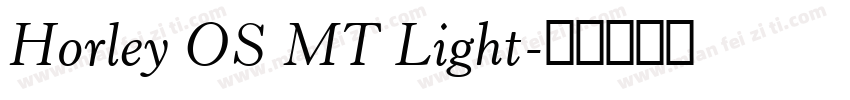 Horley OS MT Light字体转换